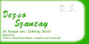 dezso szantay business card